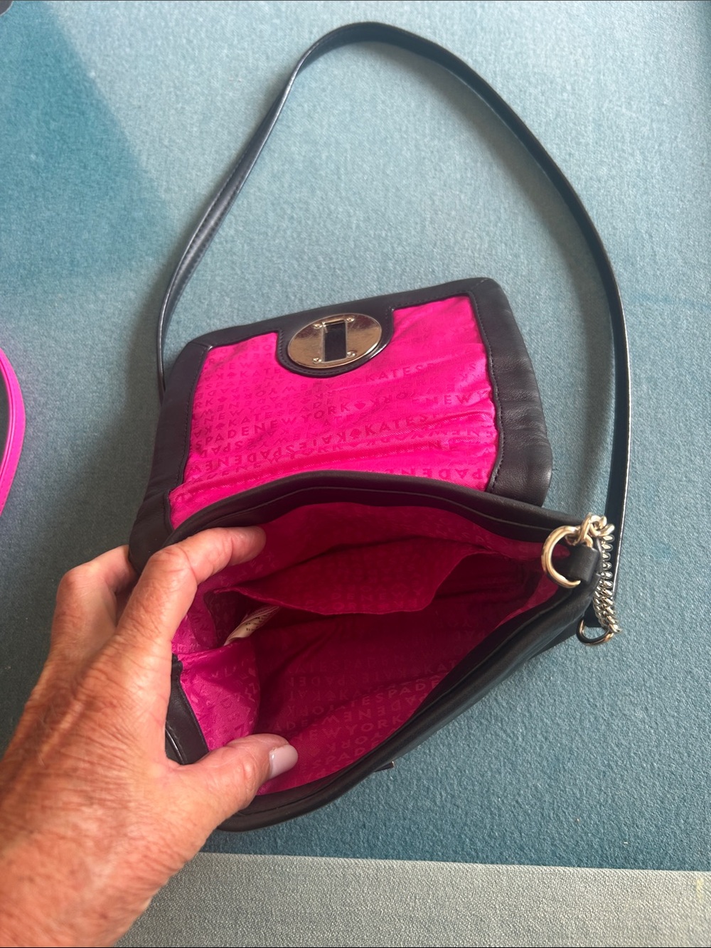 kate spade Black Quilted Crossbody with Gold Turn-Lock - Picture 2 of 4